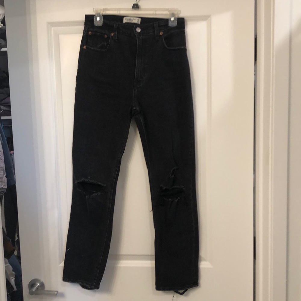 Abercrombie & Fitch The Ankle Straight Ultra High Rise